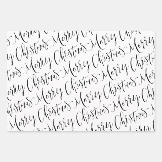 Zwart wit en grijs kerstssluitingen inpakpapier vel (Voorkant)