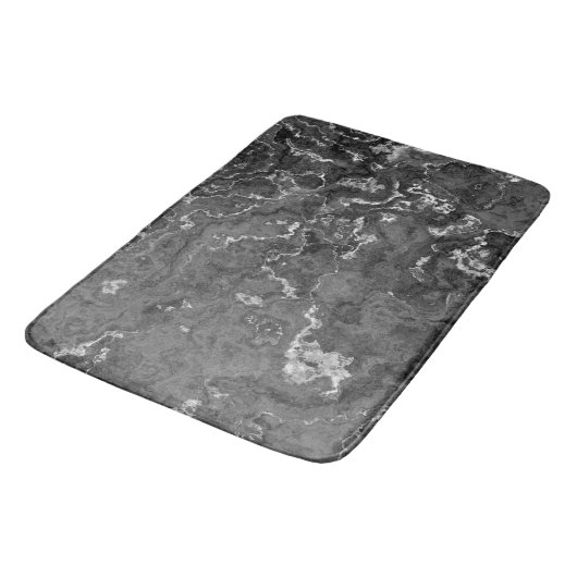 Zwart, wit en grijs marmer abstract badmat (Gekanteld)