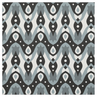 Zwart, wit en grijs monochroom geometrisch patroon stof