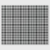 Zwart wit en grijs speldenstang cadeaupapier (Vlak)