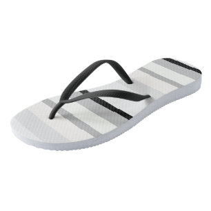 Zwart, wit en groen Abstracte strepen Teenslippers