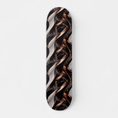Zwart, wit en koper Abstracte 3D-illusie Skateboard (Voorkant)