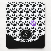 Zwart, wit en Paars afdrukken Muismat (Voorkant)