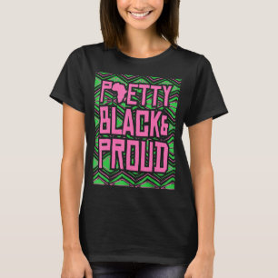 zwart-wit en rode zwarte geschiedenis Melanin Wom T-shirt