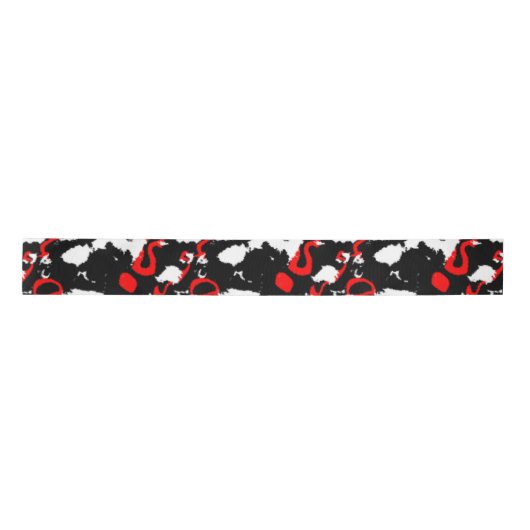 Zwart wit en rood Abstract Lint (Voorkant)