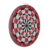 Zwart wit en rood dartboard dartbord (Voorkant Links)