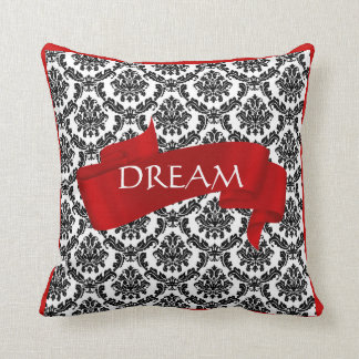 Zwart, wit en rood, dunne Pillow 2, SPLIT SIDES Kussen