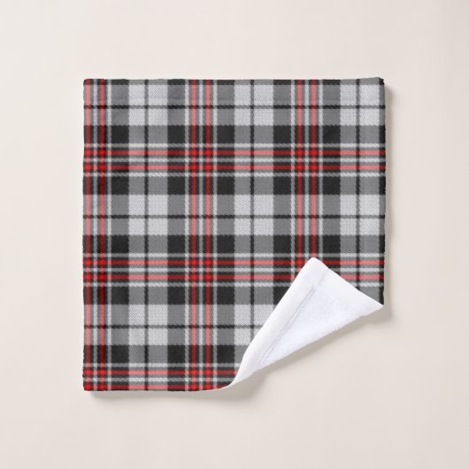 Zwart wit en rood geplakt handdoekje bad handdoek (Wasdoekje)