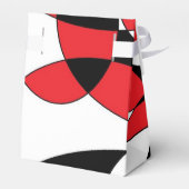 Zwart, wit en rood partij gunst doos bedankdoosjes (Achterkant)