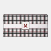 Zwart Wit en Rood Plaid Bureaumat (Voorkant)