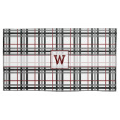 Zwart Wit en Rood Plaid Kussen Hoesje Kussensloop (Voorkant)
