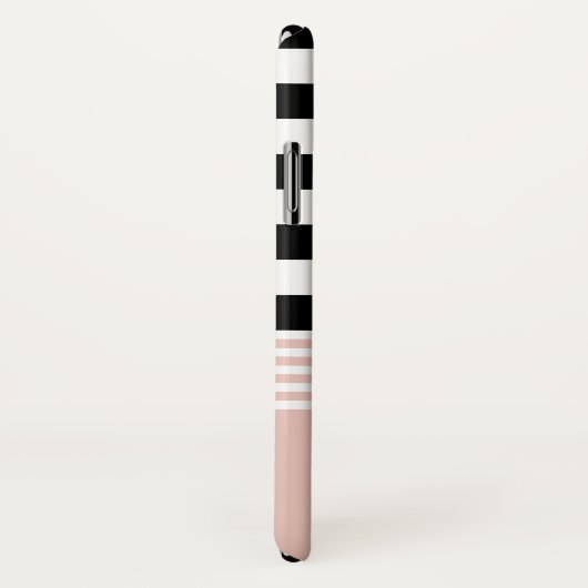 Zwart, wit en roze, gepersonaliseerd Case-Mate iPhone case (Achterkant / rechts)