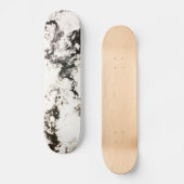 Zwart, wit en zilver skateboard (Voorkant)