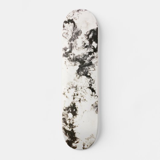 Zwart, wit en zilver skateboard (Voorkant)