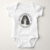 Zwart-wit Engels Springer Spaniel Romper (Voorkant)