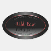 Zwart-wit etiket Burgundy Decor Lijst (Voorkant)