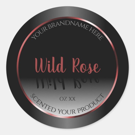 Zwart-wit etiket Burgundy Decor Lijst (Voorkant)