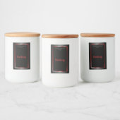 Zwart-wit etiket Decoratief Rood Lijst (Flessen)