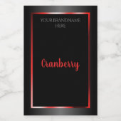 Zwart-wit etiket Decoratief Rood Lijst (Enkel label)