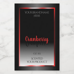 Zwart-wit etiket Decoratief Rood Lijst