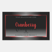 Zwart-wit etiket Decoratief Rood Lijst (Voorkant)