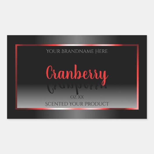 Zwart-wit etiket Decoratief Rood Lijst (Voorkant)