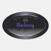 Zwart wit etiket Shimmery Blue Lijst Logo (Voorkant)