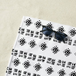 Zwart Wit Etnische Merken Strandlaken