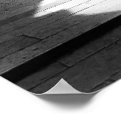 Zwart-wit Europees dorp Poster (Hoek)