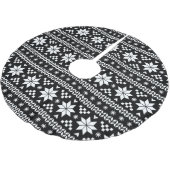 Zwart-wit Fair Isle Patroon Kerstboom Rok (Gekanteld)