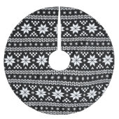 Zwart-wit Fair Isle Patroon Kerstboom Rok (Voorkant)