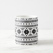 Zwart-wit Fair Isle Patroon Koffiemok (Center)