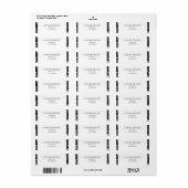 Zwart-wit Fancy damast patroonlabels Etiket (Full Sheet)