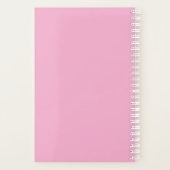 Zwart-wit Fancy Monogram Roze Planner (Achterkant)