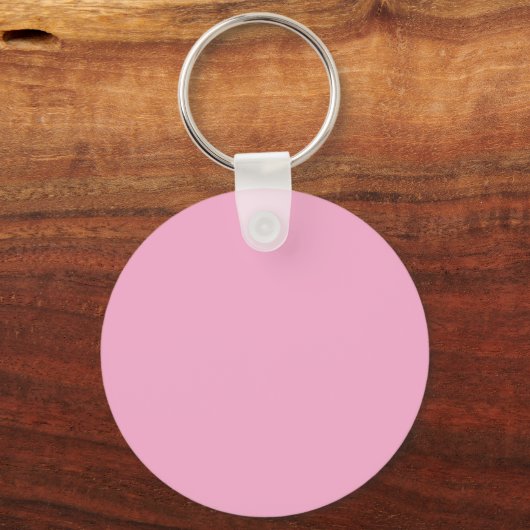 Zwart-wit Fancy Monogram Roze Sleutelhanger (Achterkant)