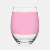 Zwart-wit Fancy Monogram Roze Wijnglas Zonder Voet (Achterkant)