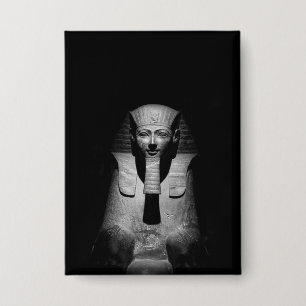 Zwart-wit Farao Koning Foto Button
