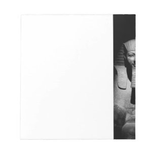 Zwart-wit farao koning notitieblok