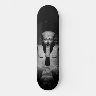 Zwart-wit farao koning skateboard