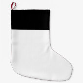  zwart-wit feestdag decor grote kerstsok (Voorkant)