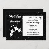 Zwart-wit feestdag kaart (Voorkant / Achterkant)