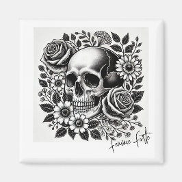 Zwart-wit Femme Forte Magneet