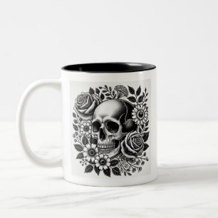 Zwart-wit Femme Forte Tweekleurige Koffiemok