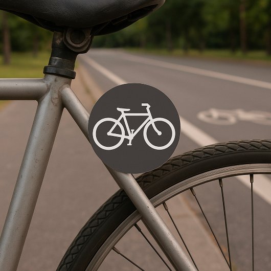 Zwart-wit fietssymbool Stickers
