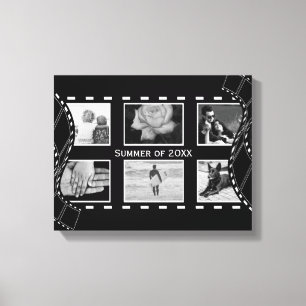 Zwart-wit Film Reel Custom Foto Canvas Afdruk