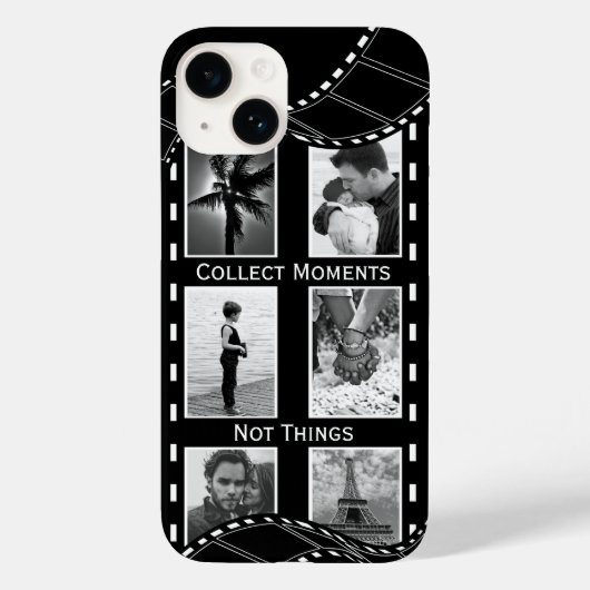 Zwart-wit Film Reel Custom Foto Case-Mate iPhone Case (Achterkant)
