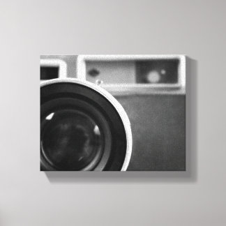 Zwart-wit filmcamera offset 8x10 canvas afdruk
