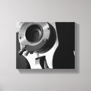 Zwart-wit filmcameralens 8x10 canvas afdruk
