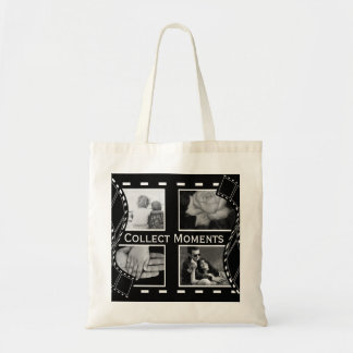 Zwart-wit filmrol aangepaste foto tote bag