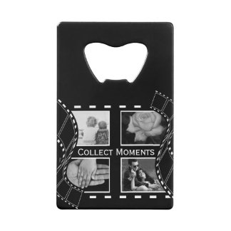 Zwart-Wit Filmrol Custom Foto Kredietkaart Flessenopener